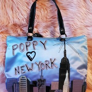 Coach New York Skyline Tote - Blue and Black